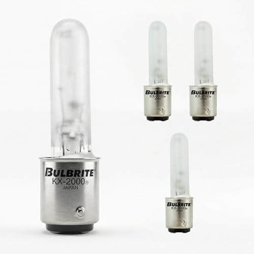 Bulbrite 473261 KX60FR/DC 60-Watt Dimmable KX-2000 Krypton/Xenon T3, DC Bayonet Base, Frost (Pack of 4)