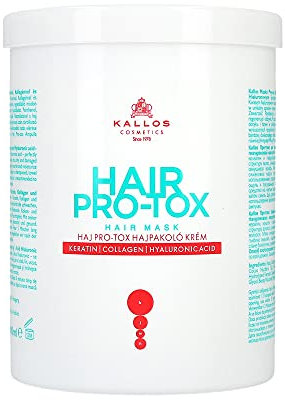 Kallos Pro-Tox Hair Mask with Keratin, Collagen, and Hyaluronic Acid 1000 ml - 33.81 Fl Oz