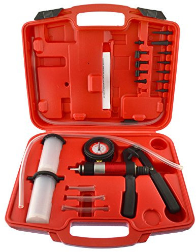 AB Tools Handheld Vacuum Pump Tester Brake Bleeder Bleeding Fluid Kit 21pc
