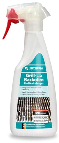 HOTREGA Grill & Backofen Radikalreiniger 500ml | Starker Fettlöser | Reiniger für Edelstahl, Glas & Keramik | Ohne Chlor & Lösemittel | Entfernt Eingebranntes in Mikrowelle oder Fritteuse