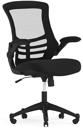 Flash Furniture Office Chair, Ergonomic Office Chair with Mesh Back Support, Contoured and Height Adjustable Seat and Tilt Lock Lever, Black, 64.77 x 62.23 x 104.78 cm