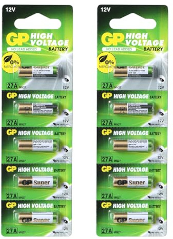 GP Batteries H/Volt Alkaline-Batterien, 12 V, GP, 27 A, 10 Stück