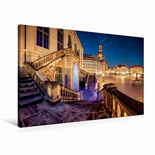 Premium Textil-Leinwand 90 x 60 cm Quer-Format Verkehrsmuseum am Neumarkt Dresden | Wandbild, HD-Bild auf Keilrahmen, Fertigbild auf hochwertigem Vlies, Leinwanddruck von Gerhard Aust