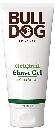 Bulldog Skincare Original Shave Gel 175ml for Men, Smooth & Comfortable Shave, Enriched with Aloe Vera