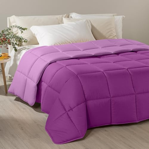 Caleffi 44818 Microfibra Modern Trapunta per Piazza e Mezza Letto, Ciclamino (9188)