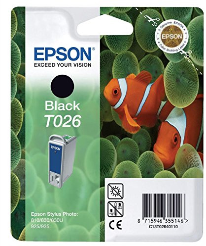 Epson T026 Tintenpatrone Fische, Singlepack, schwarz