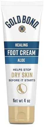 Gold Bond Healing Foot Cream for Dry Feet, 4 oz, With Aloe, Nourishes & Softens for Healthier Looking Feet
