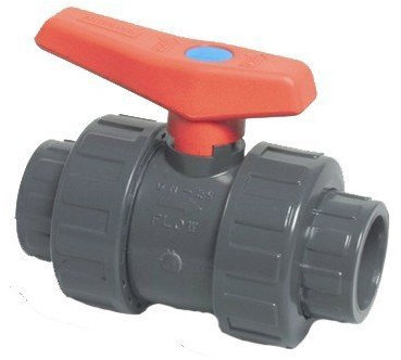 Valvola a sfera in PVC d 50 mm.