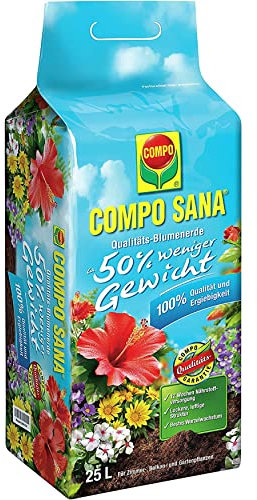 Compo SANA Blumenerde ca. 50% weniger Gewicht 25 l