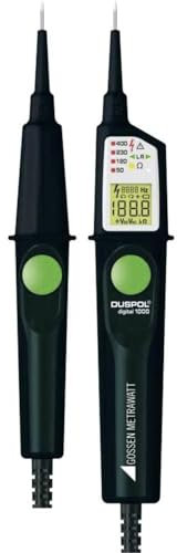 Gossen Metrawatt DUSPOL digital 1000 Zweipoliger Spannungspruefer CAT III 1000 V, CAT IV 600V LCD, L, Schwarz, Grün