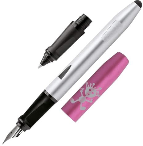 ONLINE 25025 Schreiblern-Füller und Rollerball Switch Starter Set, Anfänger-Feder für Rechtshänder, ergonomischer Tintenpatronen-Roller für Schüler, Stylus-Tip, inkl. Standard-Tintenpatronen, Pink