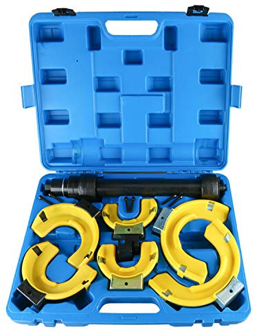 8MILELAKE Macpherson Strut Spring Compressor Kit Interchangeable Fork Coil Extractor Tool Set