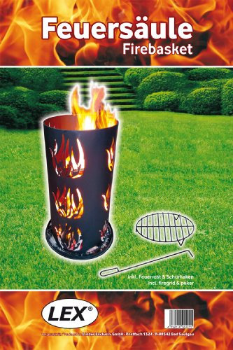 Feuersäule 80cm, schwarz, Rost