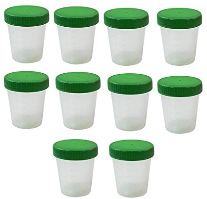 Ratiomed Urinbecher 100 Stück 125 ml mit Schraubdeckel grün Carmesin®-Bundle