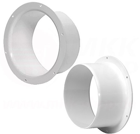 Bride de raccordement - Embase pour fixation murale - Collerette de raccordement pour tuyau de ventilation rond