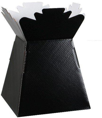 APAC Black Living Vase Flower Box Flower Bouquet Transporter, Sweet Tree Box