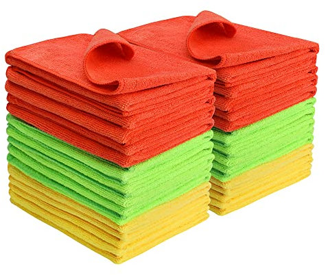 WORKPRO Panni in Microfibra Confezione da 30 Pezzi - Super Assorbenti 300 GSM per la Pulizia e Lucidatura di Casa, Cucina, Ufficio, la Cura dell'Auto 40 x 36 cm