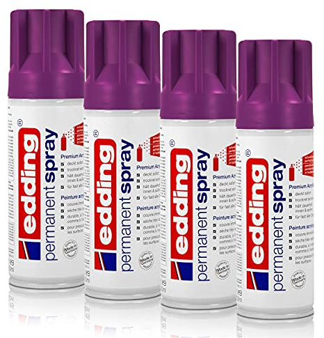 4x edding Permanent Spray beere 200 ml Premium Acryllack