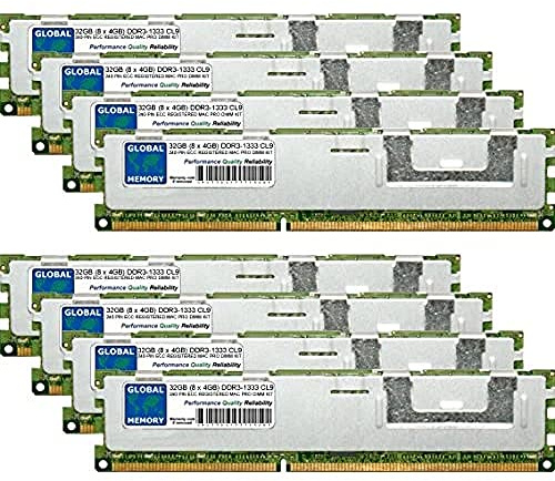32GB (8 x 4GB) DDR3 1333MHz PC3-10600 240-PIN ECC REGISTRADO DIMM (RDIMM) Memoria RAM Kit para Apple Mac Pro (Mediados 2010-2012)