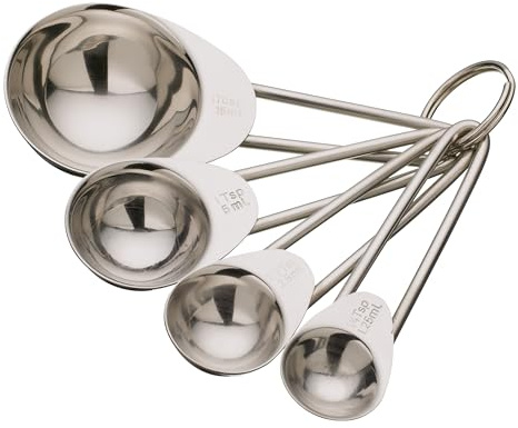 KitchenCraft Stainless Steel Measuring Spoons (4-Piece Set)