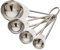 KitchenCraft Stainless Steel Measuring Spoons (4-Piece Set), Silver