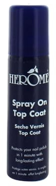Herome Spray on Top Coat - 75 ml. - För skyddade och torra (lackade) naglar på bara en minut!