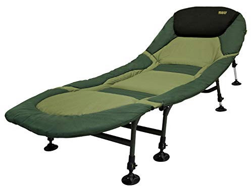 BAT-Tackle Maxxlounge Bedchair 8.0 | Campingliege | 8-Bein Angelliege bis 150kg | Karpfenliege | Gartenliege