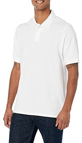 Amazon Essentials Men's Regular-Fit Short-Sleeve Cotton Piqué Polo Shirt (Available in Big and Tall)
