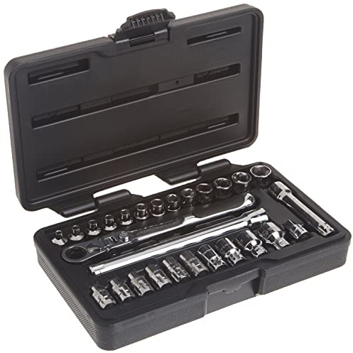 GEARWRENCH 27 Pc. 1/4 Drive 6 Pt. Pass-Thru Mechanics Tool Set, Standard SAE/Metric - 891427