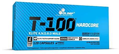 OLIMP SPORT NUTRITION T-100 Hardcore Support Musculaire pour Sportif 120 Capsules