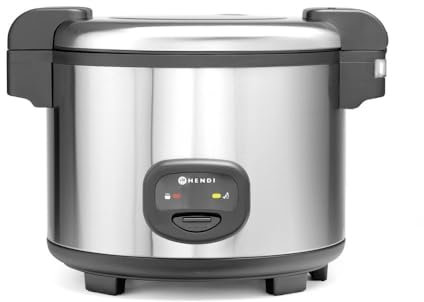 HENDI Olla arrocera y calentador - 5.4 L - 230V / 1950W - 455x455x(H)380 mm