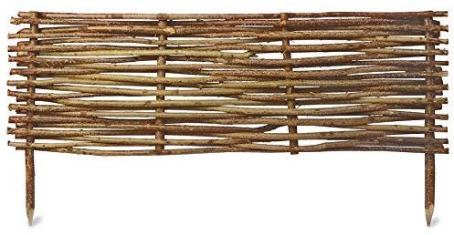 WEIDENPROFI Beeteinfassung Hasel, waagrecht geflochten, 120 x 60 cm Weidenprofi