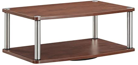 Convenience Concepts Designs2Go - Soporte Giratorio de 2 Niveles para TV, Color Cereza, Madera, Cereza, 24
