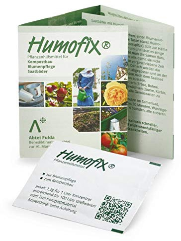 Natursache Humofix Gartenwunder 2er Pack – Natürlicher Kompostbeschleuniger & Pflanzenaktivator, 2 x 1,2 g für bis zu 2 m³ Kompost oder 100 L Gießwasser, Bio Garten Dünger
