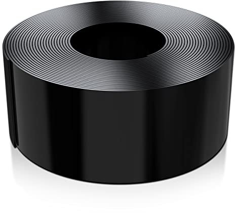 Forever Speed Rasenkante PE 2.2mm Rolle Glatt Kunststoff Beeteinfassung Rasenbegrenzung Beetumrandung 10m x 15cm (LxH) Schwarz