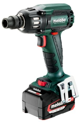 Metabo Akku-Schlagschrauber SSW 18 LTX 400 BL (602205650) 18V 2x Li-Ion; Ladegerät ASC 55; metaBOX 145, Art des Akkupacks: Li-Ion , Akkuspannung: 18 V, Akkukapazität: 2 x 5.2 Ah