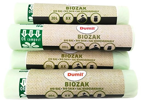 Dumil, sacchetto di rifiuti organici, verde, 20 Liter 48 Stück