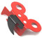 Fackelmann 00888 Ouvre-boîte Manuel, ouvre-boîte Presto, ouvre-boîte 2 en 1 ouvre-boîtes Manuel, ouvre-boîtes Papillon, Acier Inoxydable, Rouge, Vert, 7,3 x 4,5 x 2,5 cm
