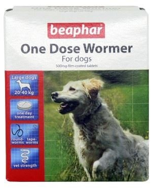 (12 Pack) Beaphar - One Dose Wormer for Large Dogs 4 Tabs