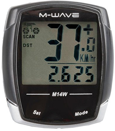 M-Wave M14W Bicycle Computer, Black