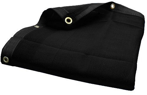 8'X12' (Black) Heavy Duty Mesh Tarp Net Sail Sun Shade Awning and Fence Screen Patio and Canopy Cover