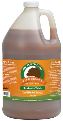 Just Scentsational Bare Ground Solutions TP-128G Trident's Pride Organic Liquid Fish Hydroponic Soil Fertilizer, 128 oz (1 Gallon)