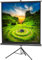 celexon Economy Stativ-Leinwand schwarz 120 | 219x219 cm 1:1 | mobil transportable 4K, Full-HD Beamerleinwand mit manuellem Rollauszug für Heimkino, Büro & Outdoor | inkl. Standfuß + Tragegriff