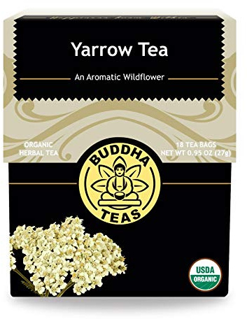 Buddha Teas Organic Yarrow Tea - OU Kosher, USDA Organic, CCOF, 18 Bleach-Free Tea Bag