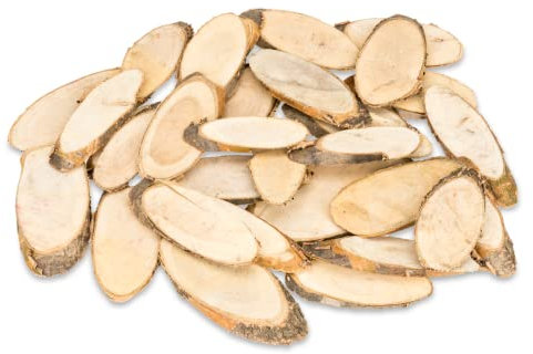 NaDeco Holzscheiben oval Pinienholz ca.6-10cm 250g ovale Baumscheiben
