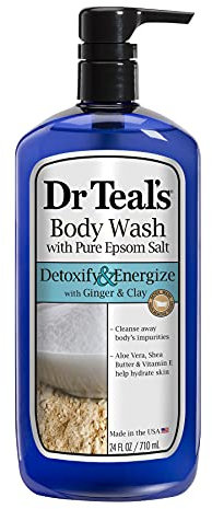 Dr azul puro del Epsom sal Body Wash desintoxican cartucho de energía con jengibre y arcilla 710 ml