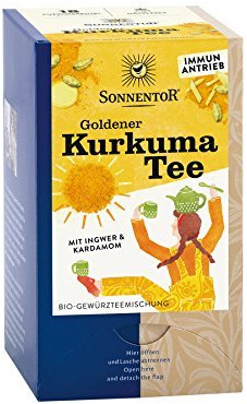 Kurkuma Tee Bio Gewürz-Kräuterteemischung SONNENTOR (2 x 18x2g) Ingwer & Kardamom