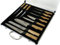Pradel Excellence - KN2009-11 - Valise de 5 Couteaux de Cuisine + 6 Steaks - Manche Bambou