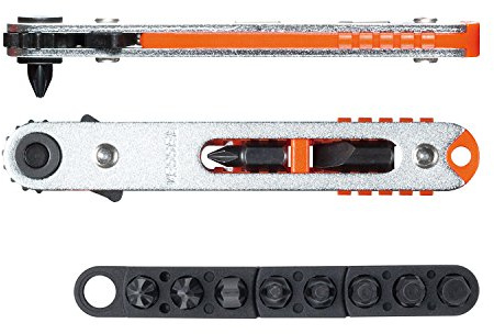 VESSEL Low-Profile Flat Plate Ratchet Screwdriver Set (TD76J (Straight Type))