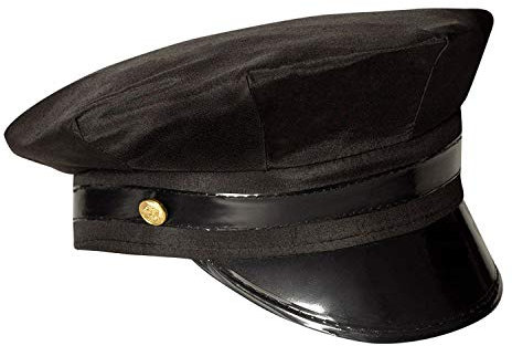 Boland 04128 – mössa förare, chauffeur hatt för vuxna, huvudbonad för kvinnor och män, kostym tillbehör, JGA, svart